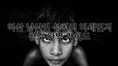 익산 낭산면 석천리 미세먼지 청소 완벽 가이드