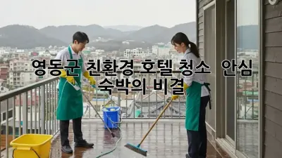 영동군 친환경 호텔 청소 ✨ 안심 숙박의 비결!